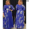Etniska kläder Afrikanska spetsklänningar för kvinnor 2023 Evening Party Dress Robe Africaine Femme Africa Elegant Kaftan Maxi 231018
