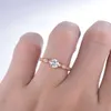 실제 Moissanite 다이아몬드 링 5mm 0.5carat d 컬러 라운드 브릴리언트 컷 14k 로즈 골드 느슨한 Moissanite ring