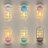 Vägglampor vintage unik LED -skydd sconce loft lampa industriell ljus retro industri vind fixtur modern järn