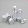 Botella de bomba de loción sin aire recargable transparente de 200 x 30 ml con tapa de aluminio plateado Contenedores de 1 oz Good Glrmn