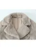 Womens Fur Faux TRAF High Street Teddy Bear Winter Coat Women Loose Plus Size Thick Warm Wool Blends Real Jackets 231017