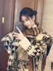 23 new War Horse check double-sided two-color cashmere women's scarf winter fashion fringe bag restless everything with shawl bib