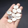 Pendant Necklaces 3pcs Natural Shell Oval Shape 18K Plating Gold Charms For Making DIY Jewelry Necklace Accessories