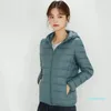 2023-Women's Yoga Short Thin Down Jacket Outfit Solid Color Piffer Coat Sports Winter Outwear 15 Colors S-4XL