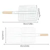 BBQ Outils Accessoires Antiadhésif Poisson Griller Panier Barbecue Rack Grill Net Steak Viande Crevettes Porte-Légumes Outil Cuisine 231018