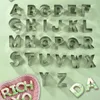 Bakformar 26st/set alfabetet kakor skär 3D -karaktär bokstav fondant kex frimärken för kakor dekorera bakningstillbehör och verktyg 231018