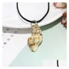 Pendant Necklaces Boho Conch Sea Shell Necklace Hawaii Beach Summer Necklaces Wax Rope Chain Ocean Animal Seashell Pendant Jewelry For Dhe1M