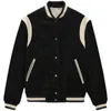 Jaquetas masculinas Outono e Inverno Mens Jaqueta de Beisebol Corduroy Splicing Moda Bomber Ropa de Hombre