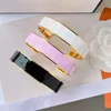 Mode flerfärgad öppen armband justerbar humaniserad designarmband härlig rosa vald lyxig gåva kvinnlig vän charm exquisite329f