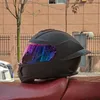 Casques de moto Casque Couverture complète Hiver Double lentille Quatre saisons Personnalité Courir Capacete de Moto