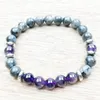 SN1023 Homens Pulseira Ametista Preto Labradorite Boho Pulseira Cura Jóias Natureza Yoga Pulso Mala Beads Pulseira 2311