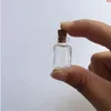 Mini-Glasflaschen-Anhänger, rechteckig, transparent, mit Korken, kleine Gläser als Geschenk, 100 Stück/Menge, gute Menge, Cqgsm