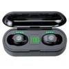 Écouteurs sans fil Bluetooth V5.0 F9 TWS, 2000mAh, oreillettes, affichage LED, batterie externe, casque, micro, avec emballage en boîte
