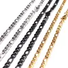 18-28 ''zilver goud zwart kies 5 stks veel in bulk goud roestvrij staal NK Chain link ketting sieraden voor vrouwen mannen gi212V