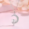 Hanger Kettingen Schattige Dieren Kat Maan Ketting Charme Liefhebbers Ketting Kitten Geluk Sieraden Voor Vrouwen Gift268h