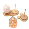 Other Home Storage Organization Yarn Holder Wooden Spinning Knitting Tools Beginner Crochet Accessories Stand Spool Wool Ball Winder 231113