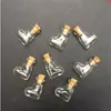 Mini bouteilles en forme de coeurs pendentifs petit verre avec pots en liège cadeaux flacon transparent clair 100 pièces bonne quantité Mkixm