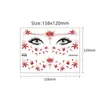 5PC tatouages temporaires scintillants papillon fleurs tatouage yeux imperméables visage autocollants corps Art fausse danse musique Festival maquillage décalcomanies 231018