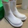 Venetas Botteega Stivali firmati Botega Boot Versatile da donna 2023 Bianco Breve suola spessa Chelsea Vera pelle Martin Donna