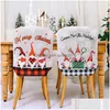 Krzesło obejmuje Boże Narodzenie er bez twarzy Święty Mikołaj gnome oranments wesoła