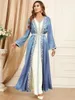 Vêtements ethniques Automne Élégant V Cou Robe De Soirée Pour Femmes Musulman Abaya 2 Pièces Ensemble Kimono Maroc Caftan Kaftan Robe Arabe Dubaï Islamique