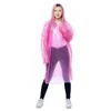 Regenmäntel 4 Stück Einweg-Regenponcho, bunte wasserdichte Mäntel mit Kordelzug, Kapuze, Ärmel, Outdoor-Sport, Vergnügungspark, Driften