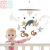 Mobiles Baby Rattle Toy Mobile 012 Months Wooden born Music Box Underwater whale Bell Hanging Toys Holder Bracket Infant Crib 231017