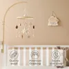 Mobiles Baby Rattle Toy 012 Months Wooden Mobile On The Bed born Music Box Bell Hanging Toys Holder Bracket Infant Crib Gift 231017