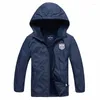 Men's Jackets Kids Girls Boy Fleece Warm Coat Autumn Winter Waterproof Windproof Hooded Windbreaker Parka Sweat Jacket Tops S-3XL