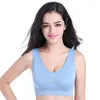 Tenue de yoga Soutien-gorge de sport Intimes pour femmes avec coussinets Soutien-gorge de grande taille pour femmes Soutien-gorge actif Push Up Big Vest sans fil