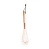 Outils de cuisson fouet en acier inoxydable or Rose mélangeur à manche en bois hêtre nordique Ins cuisine ménage cuisson goutte