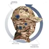 Ball Caps Camo Hats For Men With Cooling Sun UV Balacalava Face Mask Military Tactical Hunting Hat Running Hiking Baseball Cap