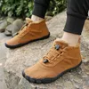 820 Men Winter Boots Snow Barefoot Casual Shoe Women Warm Plush Cotton Shoes for Trekking Climbing Working High Ankle Boot 231018 S a s