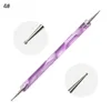 5st Crystal Nail Art Brush Pen Carving Emboss Shaping Hollow Sculpture Acrylic Manicure Doting Tools F2305 Diuhs Vmieo
