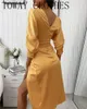 Этническая одежда платья для женщин 2023 vestidos elegantes para mujer solid v шее платье платье для одежды