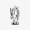 Cluster Ringen 925 Zilveren Drie Layer Snake Textuur Hoepel Vrouwen Mode Fijne Sieraden 2021 Sterling Ronde Ring Gift242Z