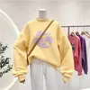 Dames Hoodies Sweatshirts Kpop Mode Letter Oversized Sweatshirts Vintage jaren 90 Ronde hals Lange mouw Losse hoodie Jas Meisje Wit Roze Herfstoutfits Dame 231017