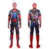 Punk Spider Cosplay Costume Superhero Cosplay Cool Denim Vest Shirt Pants Mask Wig Shoes Spider Suit Halloween Rollspeldräkt