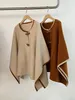 Womens Wool blandar Luxury Cashmere Casual Style Poncho Coat 231018