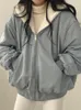 Kvinnorjackor Vinter förtjockas varma parkas kvinnor överdimensionerade kawaii dubbelsidig huva kappa damer koreanska mode casual lös zip up jackor 231018