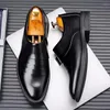 Sapatos de vestido de salto alto couro masculino formal negócio casual outono preto casamento noivo