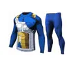 Men's T-Shirts Men T Shirt Homme Compression Costume Vegeta Tshirt Son Goku Fitness Leggings Shorts Sportwear248Y