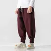 Men's Pants 2023 Men Chinese Style Lantern Winter Thicken Wool Harem Male Warm Oversize Trousers Thick Plaid