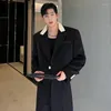 Ternos masculinos syuhgfa blazers finos moda estilo coreano casual terno casaco outono nicho design contraste cor versátil jaquetas curtas