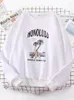 Sweats à capuche pour femmes Honolulu 1983 Hawaii Surf Impression Sweatshirts Polaire Automne Sportwear Épais Hiver Femmes À Capuche Surdimensionné Casual Fille À Capuche