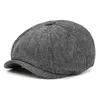 Berets Vintage Men Casual Sboy Hat Spring Summer Retro Hats Unisex Beret Caps Wild Hop Hip Fashion Cap Octagonal Gor A2D0