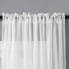 Curtain French Style Multi-Color Polyester Solid Color Sheer Voile Curtains Yarn Plain Window Tulle Drapery