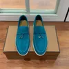 Loro mocassins pianos sapatos casuais masculinos LP flat low top camurça couro de vaca oxfords mocassins verão caminhada conforto mocassim slip on mocassim sola de borracha apartamentos EU35-46 G9Z6