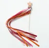 Fairy Wand with Star Embellished Ribbons Wooden Magic Wands Rainbow Streamer Twirling Holiday Party Favors Colorful