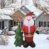 2M Christmas PVC Inflatable Snowman Decoration Garden Outdoor Blow Up LED Snowman Toy